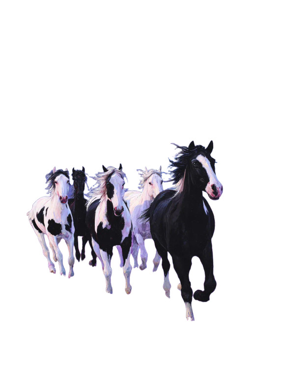 Galloping Lavender Horses Vinyl Car Decal Sticker – Waterproof & UV-Resistant 4.1066666666666665"