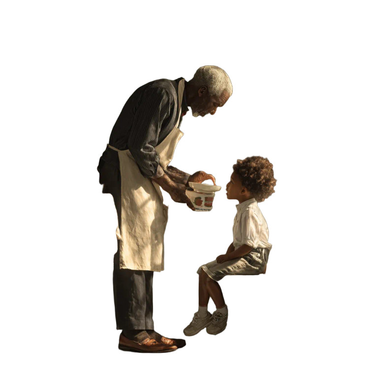 Grandpa Cooking Care Vinyl Car Decal Sticker – Waterproof & UV-Resistant 3.4133333333333336"