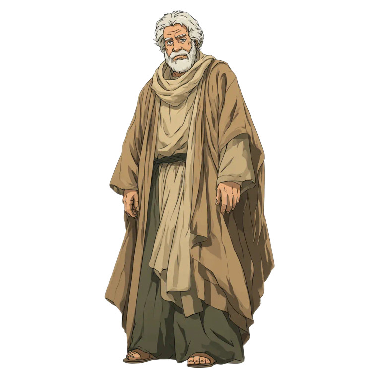 Elderly Apostle Peter Vinyl Car Decal Sticker – Waterproof & UV-Resistant 3.4133333333333336"