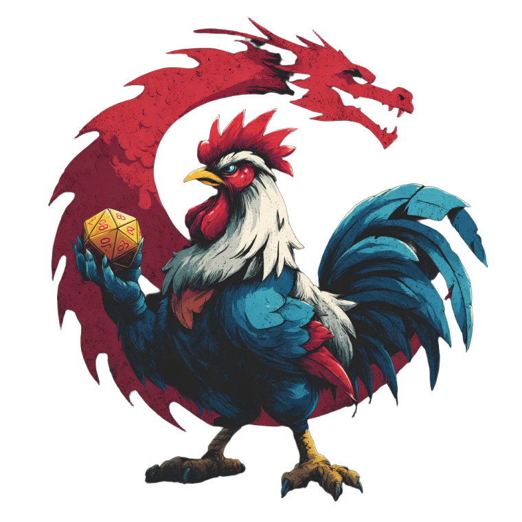 Heroic Cartoon Rooster Vinyl Car Decal Sticker – Waterproof & UV-Resistant 3.4133333333333336"