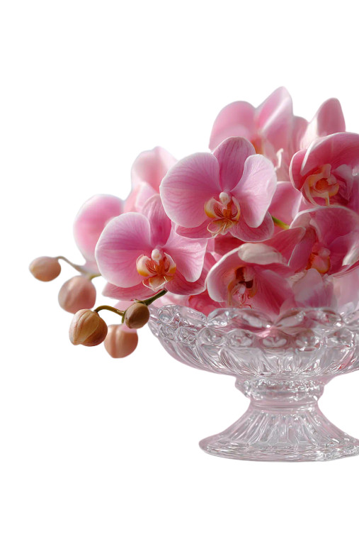 Pink Orchids Close-Up Vinyl Car Decal Sticker – Waterproof & UV-Resistant 4.4