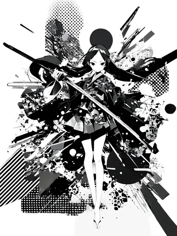 Anime Sword Maiden V4 Vinyl Car Decal Sticker – Waterproof & UV-Resistant 8.213333333333333"