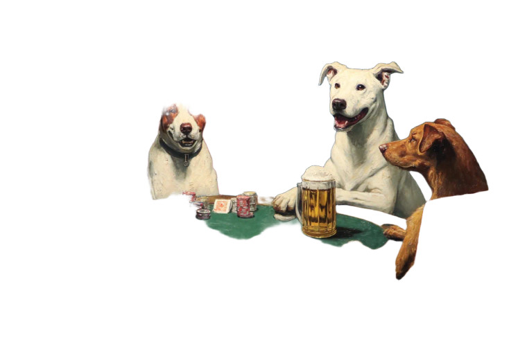 Dogs Playing Poker V11 Vinyl Car Decal Sticker – Waterproof & UV-Resistant 2.986666666666667"