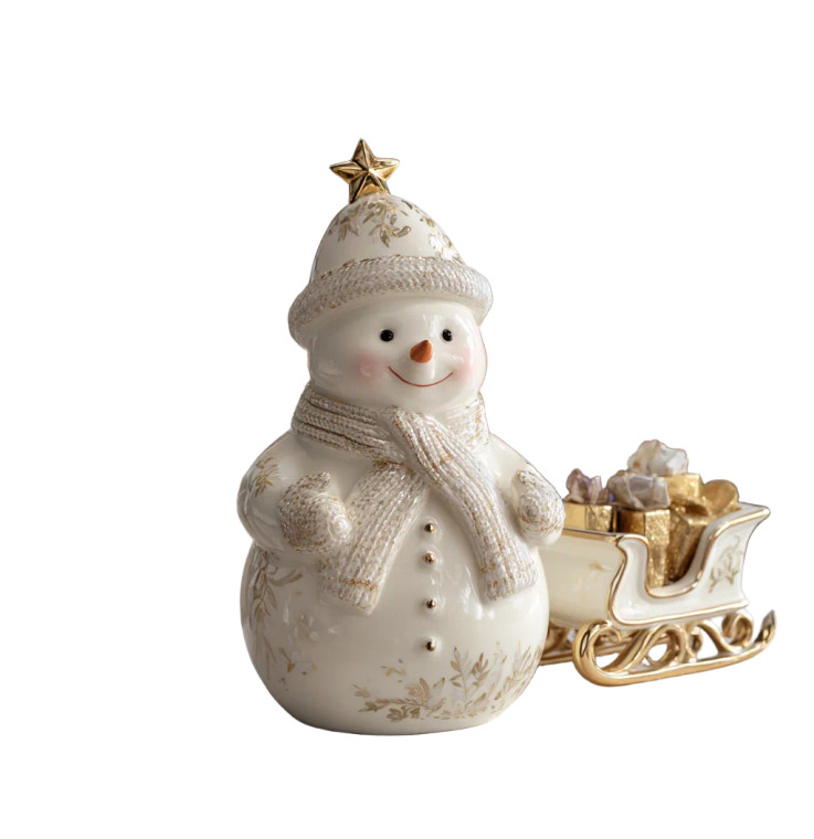 Porcelain Snowman V2 Vinyl Car Decal Sticker – Waterproof & UV-Resistant 3.52"