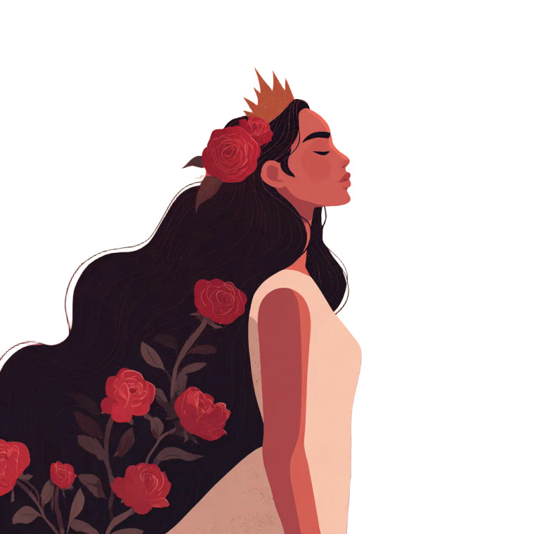 Floating Woman With Roses Vinyl Car Decal Sticker – Waterproof & UV-Resistant 3.4133333333333336"