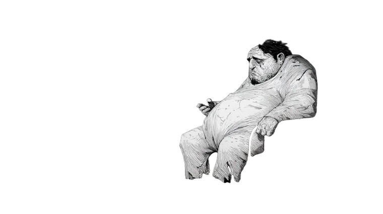 Melancholic Obese Christ Vinyl Car Decal Sticker – Waterproof & UV-Resistant 2.72"