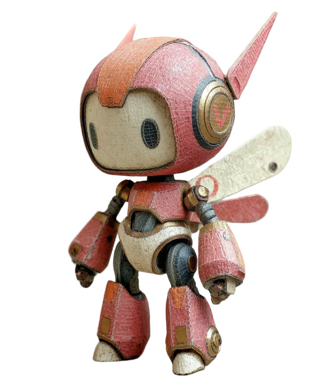 Chibi Pink Robot Vinyl Car Decal Sticker – Waterproof & UV-Resistant 3.946666666666666