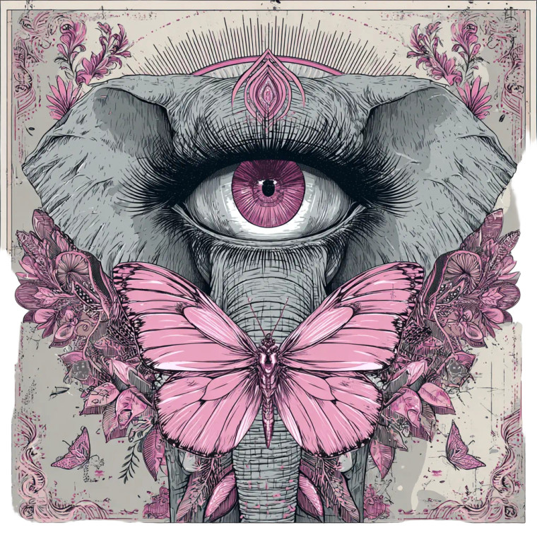 Spiritual Elephant Vinyl Car Decal Sticker – Waterproof & UV-Resistant 3.4133333333333336"