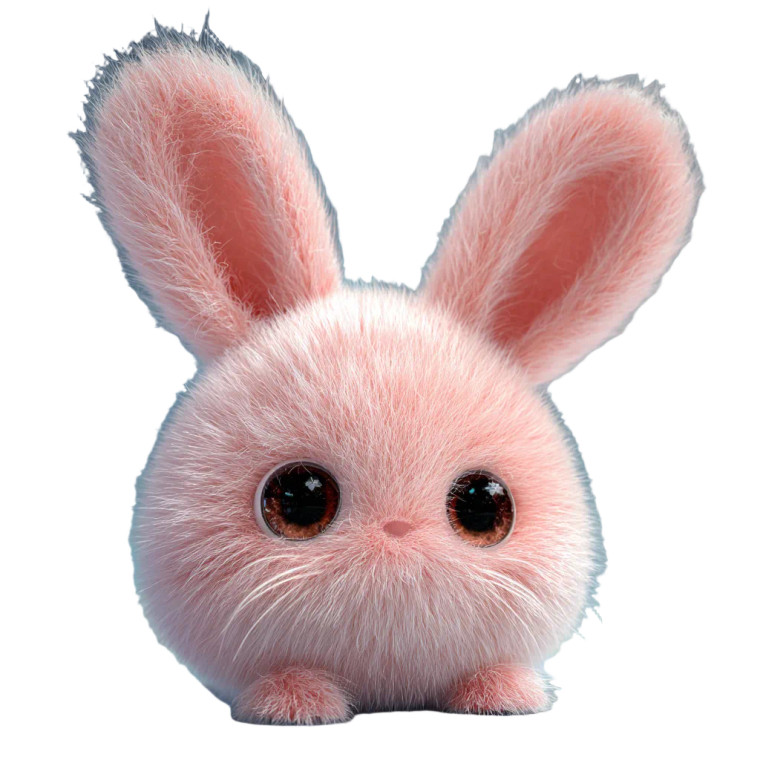 Pink Fluffy Bunny Vinyl Car Decal Sticker – Waterproof & UV-Resistant 3.4133333333333336" Pink Fluffy Bunny Vinyl Car Decal Sticker – Waterproof & UV-Resistant 3.4133333333333336"