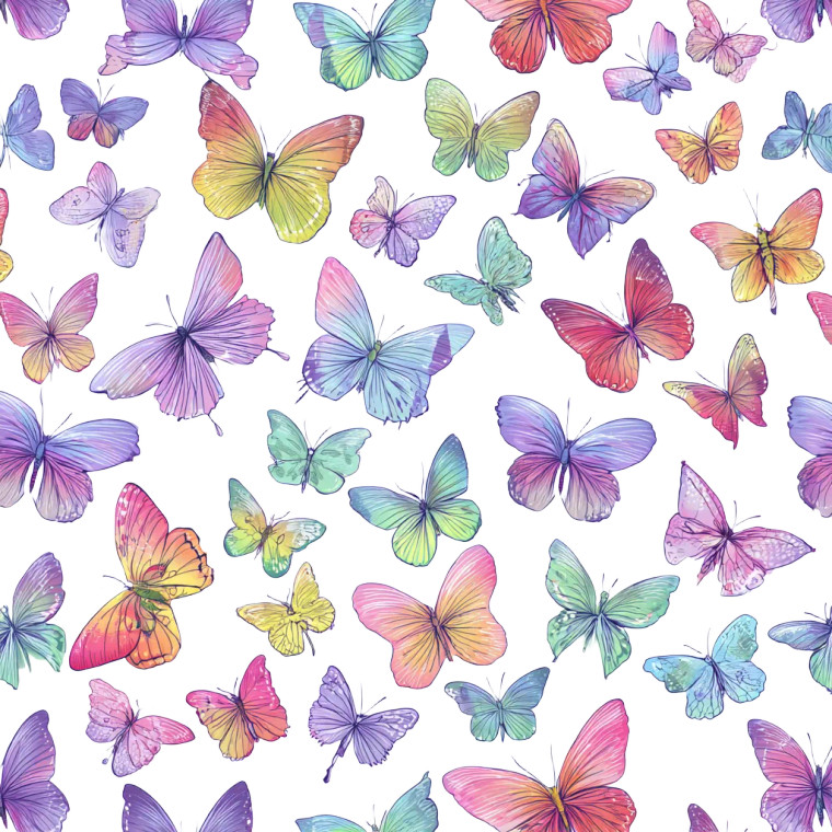 Colorful Butterflies Pattern Vinyl Car Decal Sticker – Waterproof & UV-Resistant 3.4133333333333336"