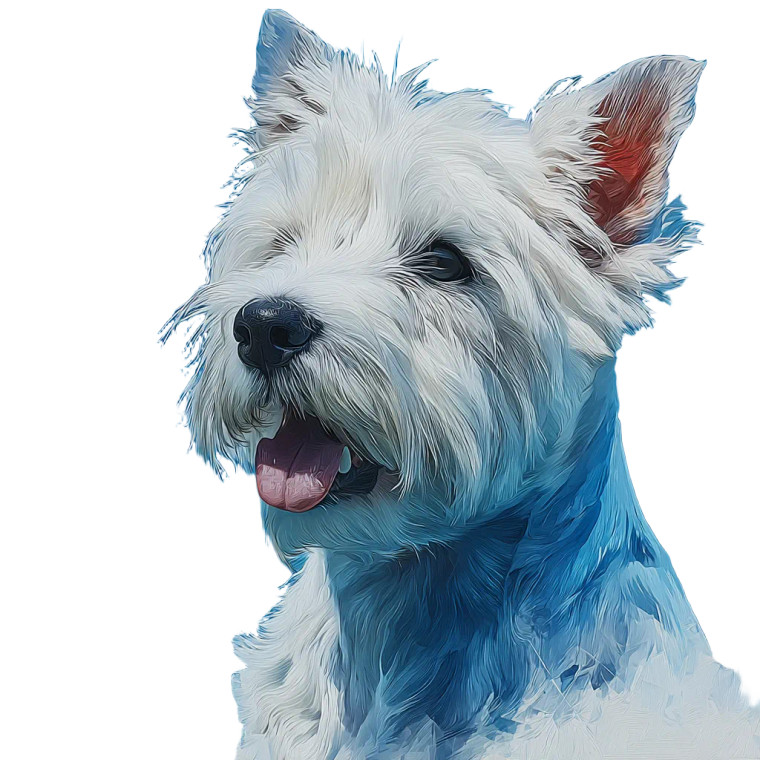 Whestie The Dog Vinyl Car Decal Sticker – Waterproof & UV-Resistant 6.826666666666667"