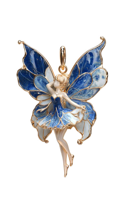 Butterfly Fairy Pendant Vinyl Car Decal Sticker – Waterproof & UV-Resistant 4.8533333333333335"