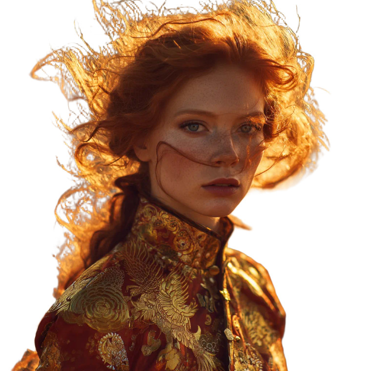 Phoenix-Inspired Woman Vinyl Car Decal Sticker – Waterproof & UV-Resistant 3.4133333333333336"