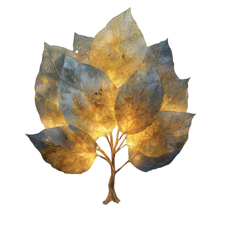 Golden Symbolic Tree Vinyl Car Decal Sticker – Waterproof & UV-Resistant 6.826666666666667"