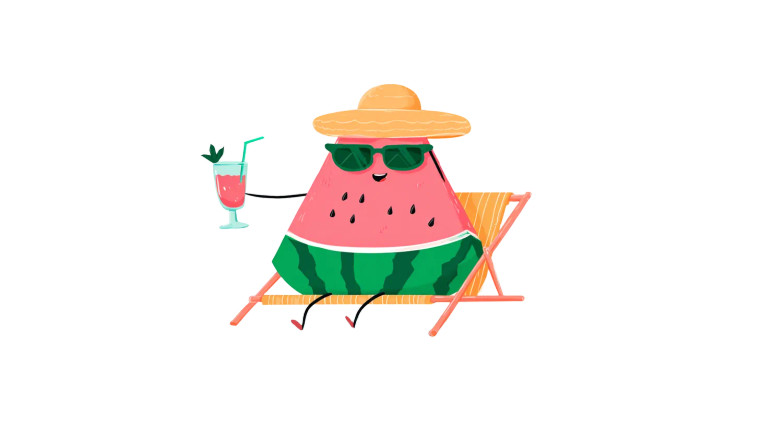 Watermelon Character V5 Vinyl Car Decal Sticker – Waterproof & UV-Resistant 5.4