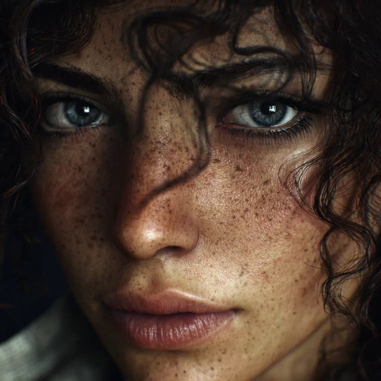 Freckled Woman Portrait V4 Vinyl Car Decal Sticker – Waterproof & UV-Resistant 3.4133333333333336"
