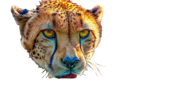 Intense Cheetah Stare Vinyl Car Decal Sticker – Waterproof & UV-Resistant 2.72"
