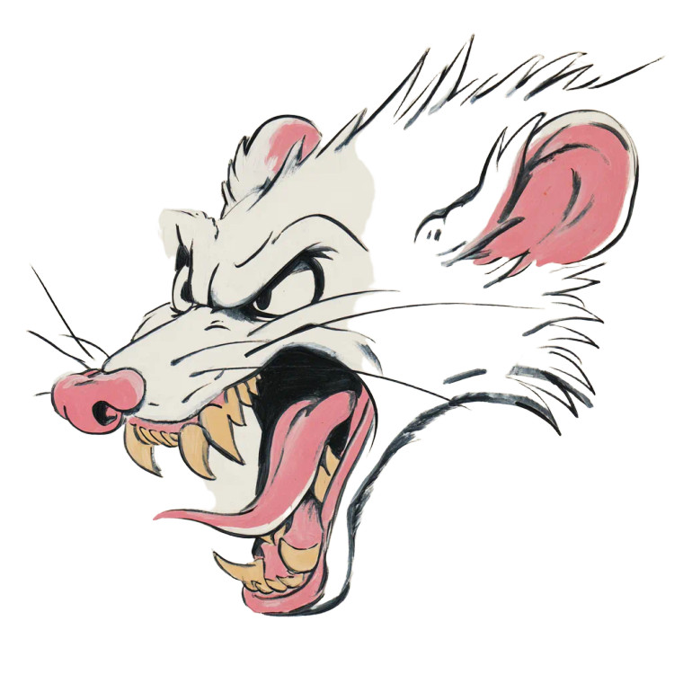 Angry Opossum Art Vinyl Car Decal Sticker – Waterproof & UV-Resistant 3.4133333333333336"