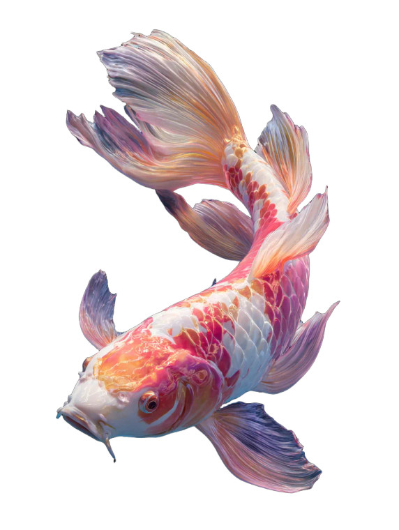 Butterfly Koi Fish V3 Vinyl Car Decal Sticker – Waterproof & UV-Resistant 8.213333333333333"