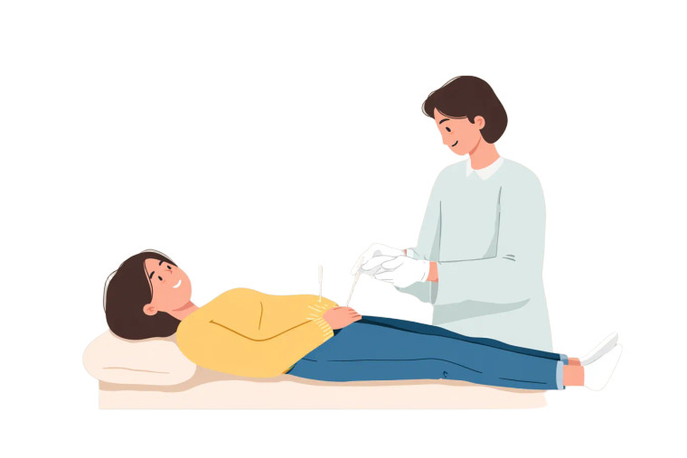 Acupuncture Cartoon Vinyl Car Decal Sticker – Waterproof & UV-Resistant 2.986666666666667"