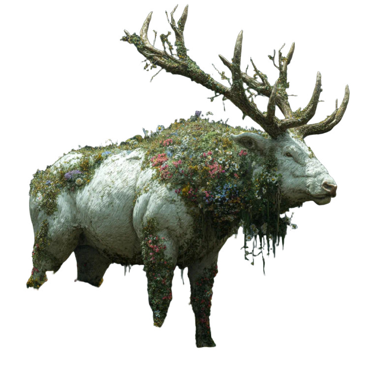 Massive White Elk Vinyl Car Decal Sticker – Waterproof & UV-Resistant 6.826666666666667"