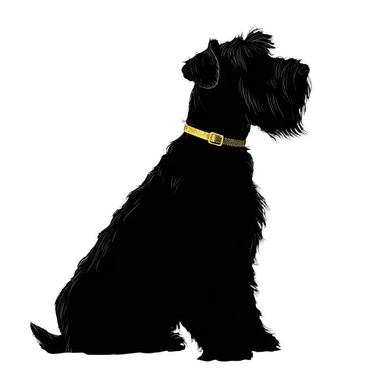 Wheaten Terrier Silhouette Vinyl Car Decal Sticker – Waterproof & UV-Resistant 3.4133333333333336"