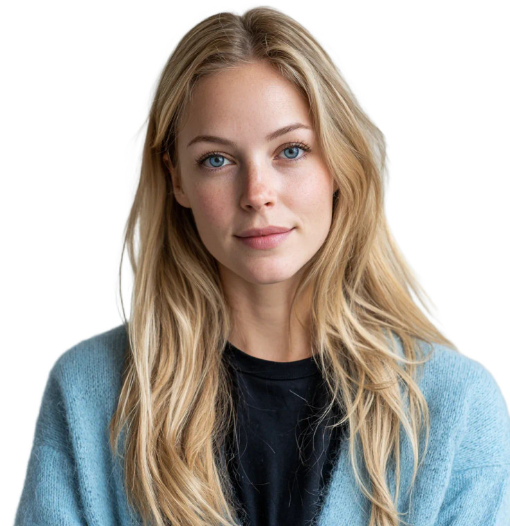 Blonde Woman Headshot V2 Vinyl Car Decal Sticker – Waterproof & UV-Resistant 3.52"