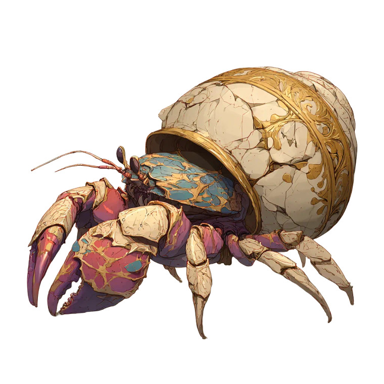 Pallid Hermit Crab Vinyl Car Decal Sticker – Waterproof & UV-Resistant 3.4133333333333336"