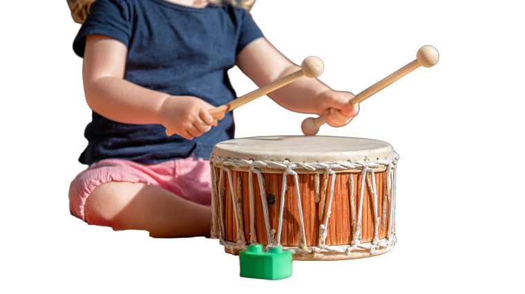 Toddler Playing Drum Vinyl Car Decal Sticker – Waterproof & UV-Resistant 5.4