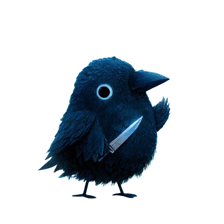 Dark Fantasy Crow V3 Vinyl Car Decal Sticker – Waterproof & UV-Resistant 3.4133333333333336"