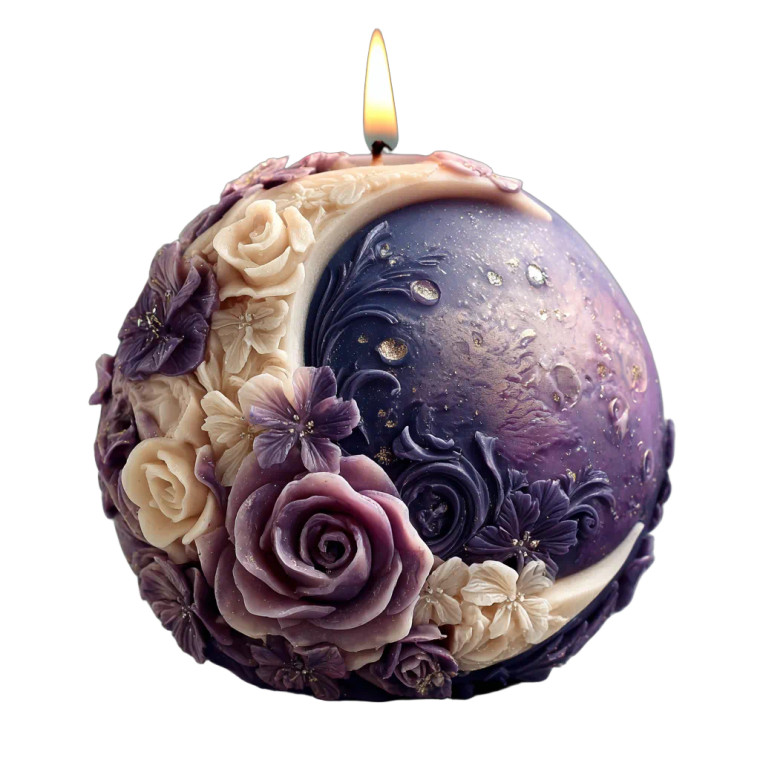 Moon Candle Vinyl Car Decal Sticker – Waterproof & UV-Resistant 3.4133333333333336"