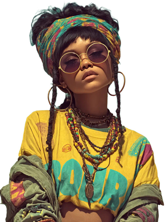 Boho Chic Portrait V4 Vinyl Car Decal Sticker – Waterproof & UV-Resistant 8.213333333333333"