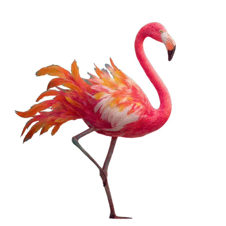 Pink Flamingo V6 Vinyl Car Decal Sticker – Waterproof & UV-Resistant 6.826666666666667"