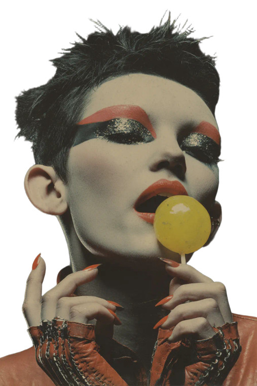 Retro Glam Punk Vinyl Car Decal Sticker – Waterproof & UV-Resistant 8.96"