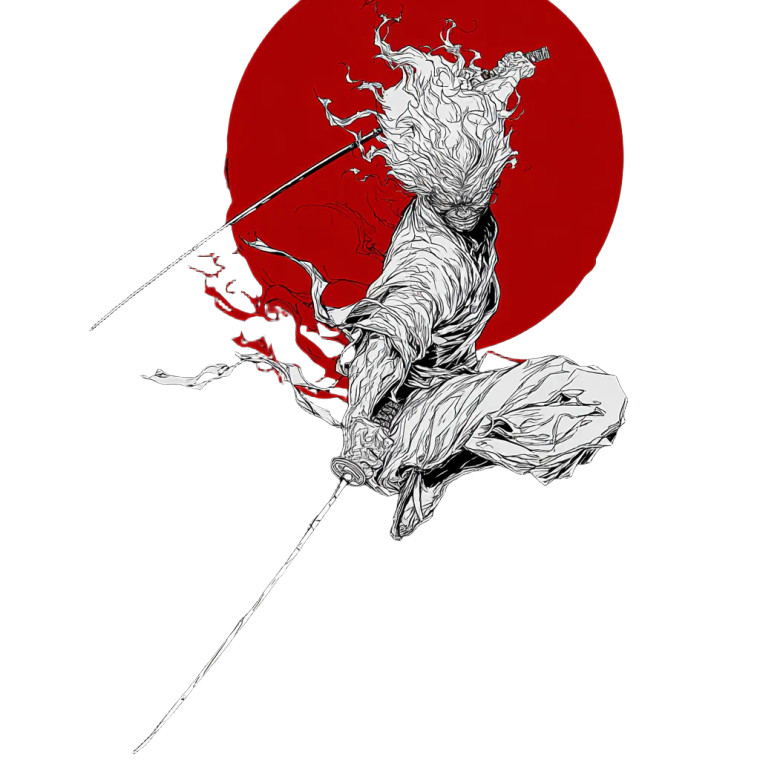 Evil Mystical Samurai Vinyl Car Decal Sticker – Waterproof & UV-Resistant 6.826666666666667"