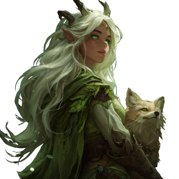 Tiefling Druid V5 Vinyl Car Decal Sticker – Waterproof & UV-Resistant 3.4133333333333336"