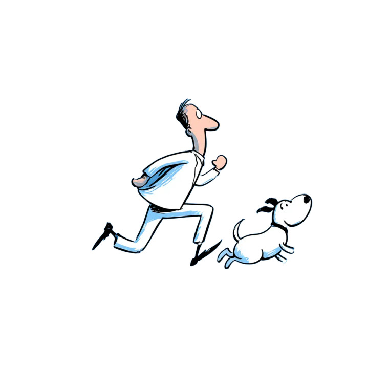 Running With Dog Vinyl Car Decal Sticker – Waterproof & UV-Resistant 6.826666666666667"