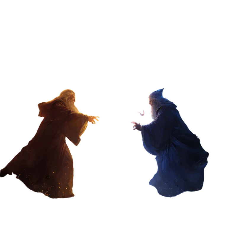 Epic Wizard Duel V2 Vinyl Car Decal Sticker – Waterproof & UV-Resistant 3.4133333333333336"