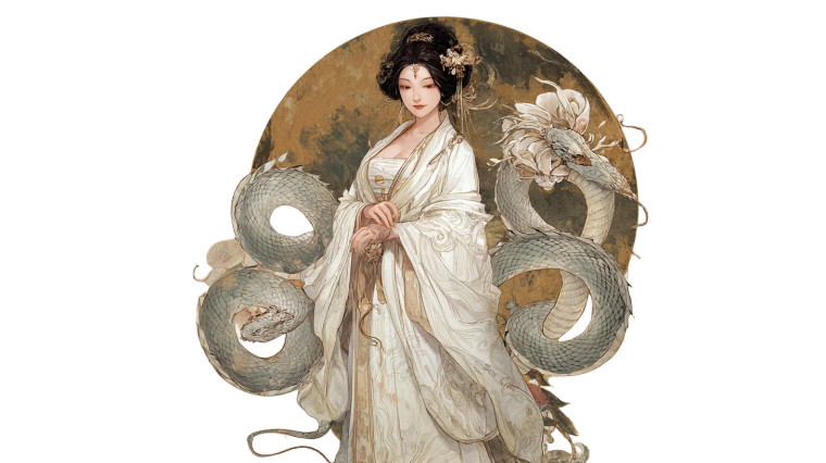 Celestial Maiden Goddess Vinyl Car Decal Sticker – Waterproof & UV-Resistant 2.72"
