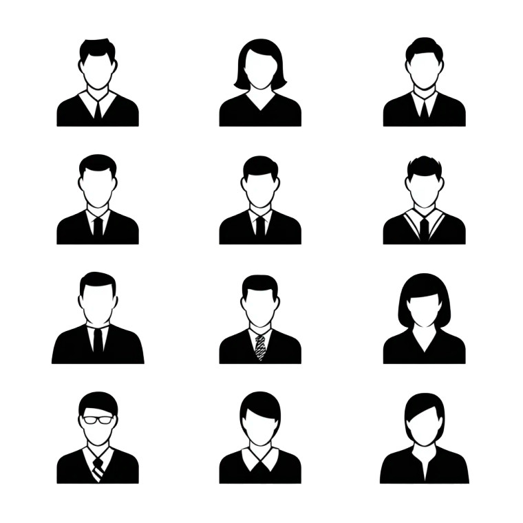 Business People Icon Vinyl Car Decal Sticker – Waterproof & UV-Resistant 6.826666666666667"