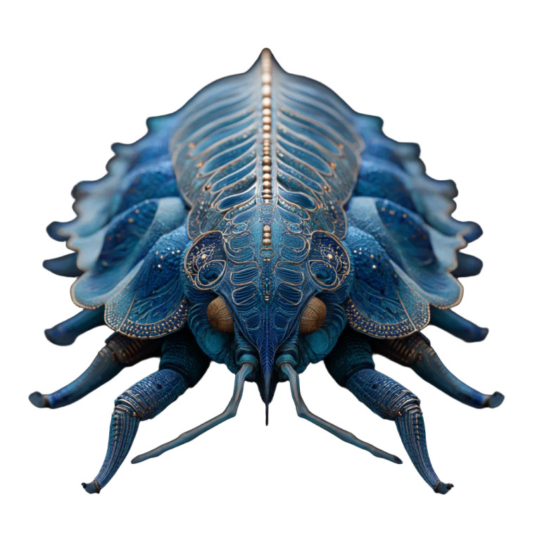 Futuristic Trilobite V2 Vinyl Car Decal Sticker – Waterproof & UV-Resistant 6.826666666666667"