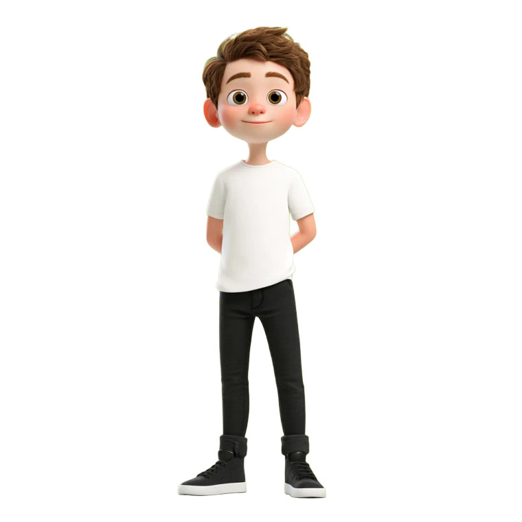 Cartoon Boy V9 Vinyl Car Decal Sticker – Waterproof & UV-Resistant 3.4133333333333336"