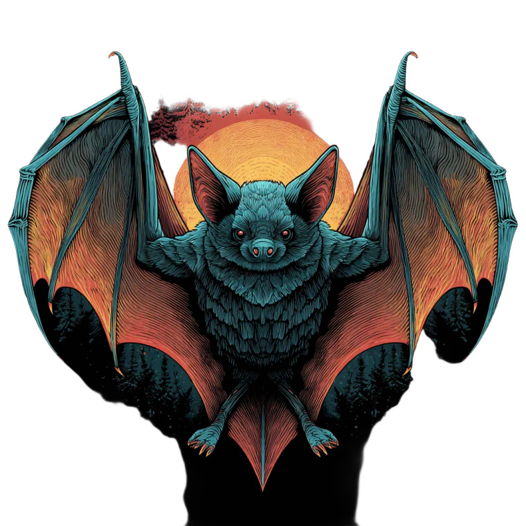 Vector Bat Vinyl Car Decal Sticker – Waterproof & UV-Resistant 3.4133333333333336"