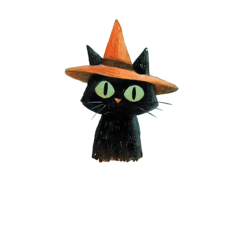 Whimsical Witch Cat Vinyl Car Decal Sticker – Waterproof & UV-Resistant 3.4133333333333336"
