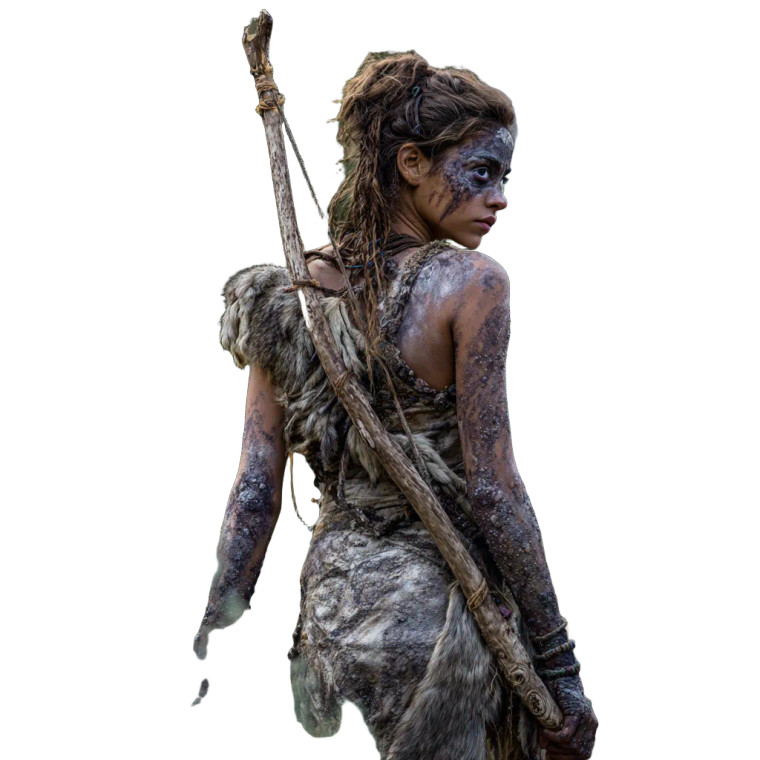 Paleolithic Hunter Woman Vinyl Car Decal Sticker – Waterproof & UV-Resistant 3.4133333333333336"