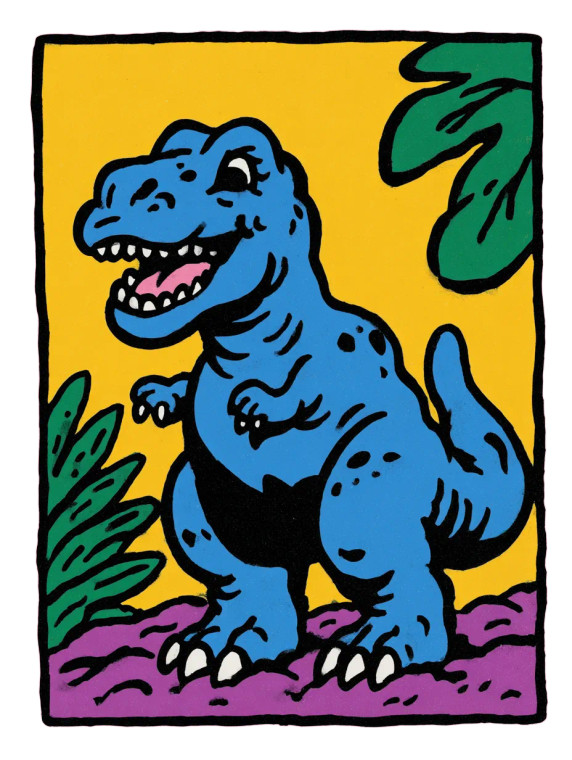 Colorful Dinosaur V2 Vinyl Car Decal Sticker – Waterproof & UV-Resistant 8.213333333333333"