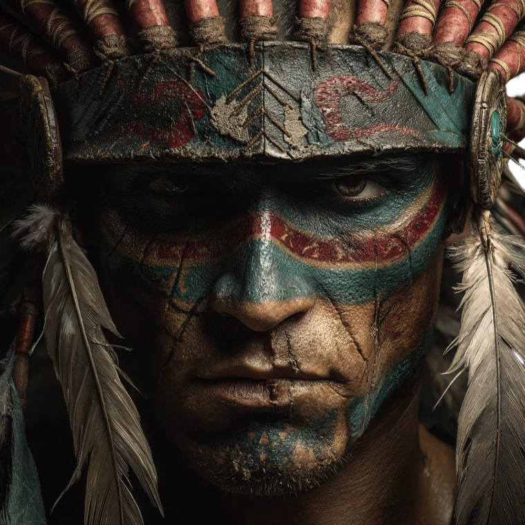 Tribal Warrior Chief Vinyl Car Decal Sticker – Waterproof & UV-Resistant 3.4133333333333336"