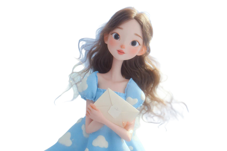 Dreamy Animated Girl Vinyl Car Decal Sticker – Waterproof & UV-Resistant 5.97333333333333