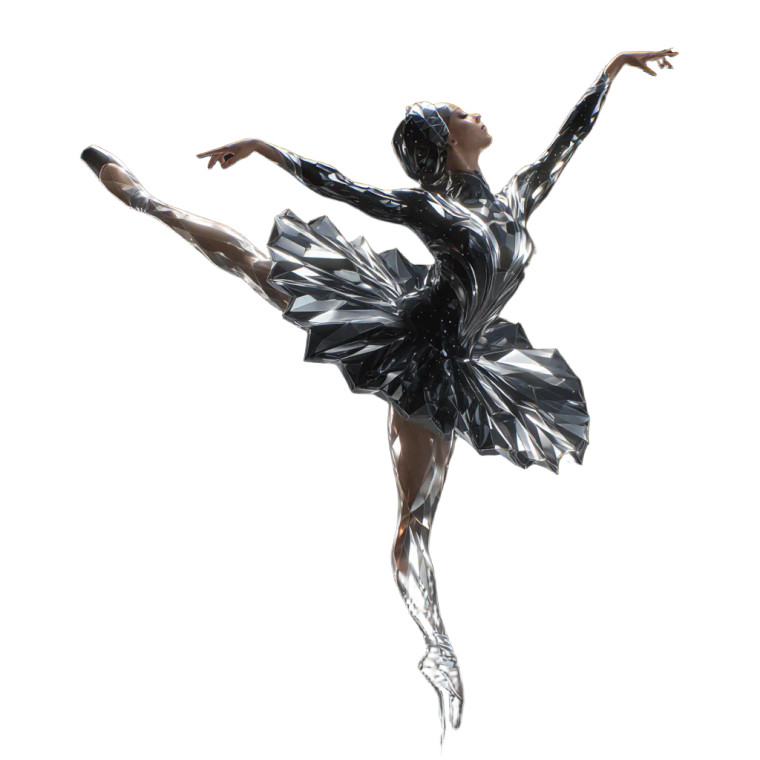 Stylized Ballet Dancer Vinyl Car Decal Sticker – Waterproof & UV-Resistant 3.4133333333333336"