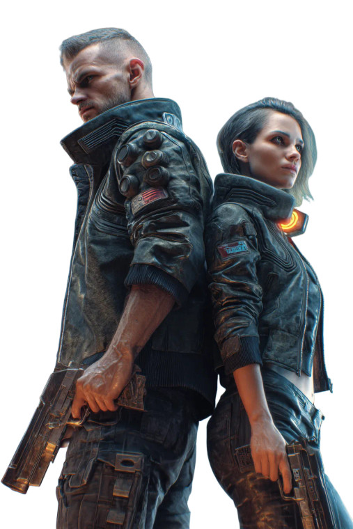 Cyberpunk Agents Vinyl Car Decal Sticker – Waterproof & UV-Resistant 8.96"